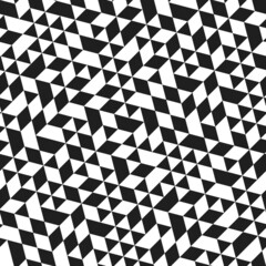 Geometric pattern with black and white triangles. Geometric modern ornament. Seamless abstract background