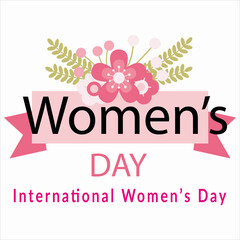 Obraz premium Best women's day logo template design vector, women's logo, Vector illustration Happy women's day, 8 march celebrations 