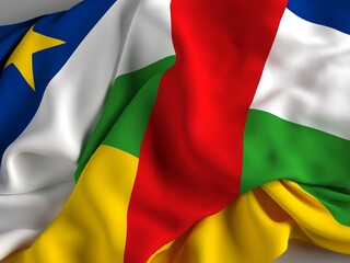 Obraz premium The flag of Central African Republic, CAR