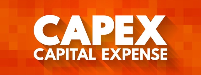 CAPEX - Capital Expense text acronym, business concept background