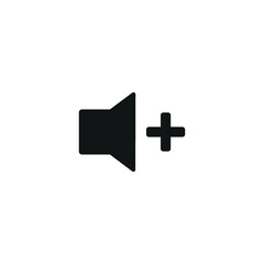 Increase Volume Sound Speaker Icon, stock illustration flat design style