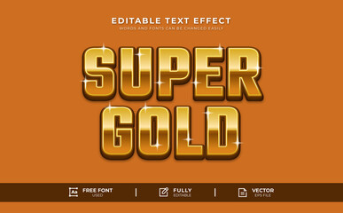 Super Gold Editable Text Effect