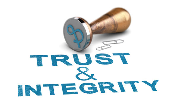 Trust and integrity in business. Trustworthy company. Reliable partner.