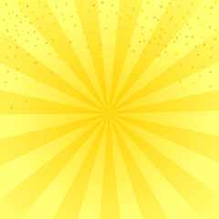 イラスト素材: 金色の紙吹雪と黄色と金色の集中線（正方形）　背景　広告用　新春セール　クリスマス
