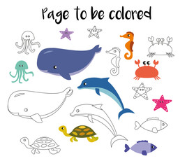 Obraz premium Children game, printable worksheet for kids. Activity, worksheet for printing, learning . Practicing fine motor skills. The coloring book for preschool kids with easy educational gaming level.