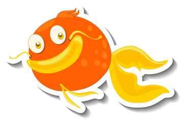 Cute fish sea animal cartoon sticker