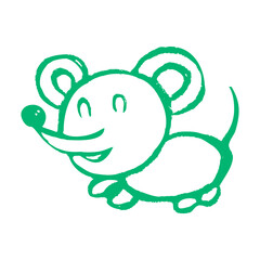 Icon in hand draw style. Drawing with wax crayons, children's creativity