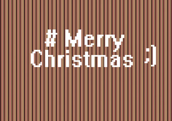 Obraz premium Merry Christmas greetings. Xmas pattern postcard