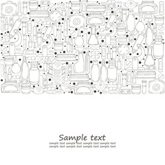 Monochrome medical illustrations. Coloring pages, black and white