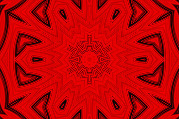 Red Abstract kaleidoscope background. kaleidoscope texture design. multicolor kaleidoscope. Kaleidoscopic pattern. Mandala pattern. Batik Pattern