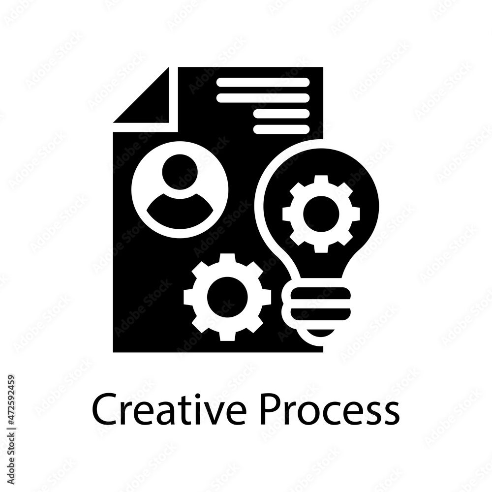Poster creative process vector outline icon design illustration. web and mobile application symbol on white