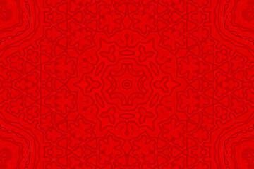 Red Abstract kaleidoscope background. kaleidoscope texture design. multicolor kaleidoscope. Kaleidoscopic pattern. Mandala pattern. Batik Pattern