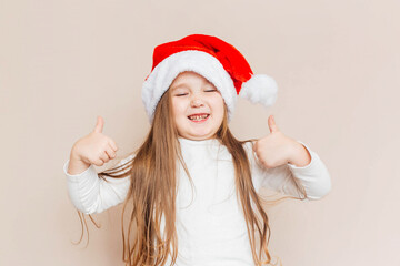 girl, child, christmas, santa hat, santa claus, holiday, tradition, funny, cap, childhood,...