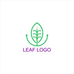 leaf logo design, vector illustration