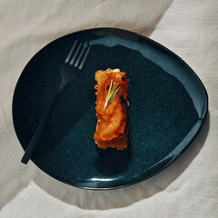 Apricots pastry on table