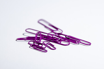 paper clips on white