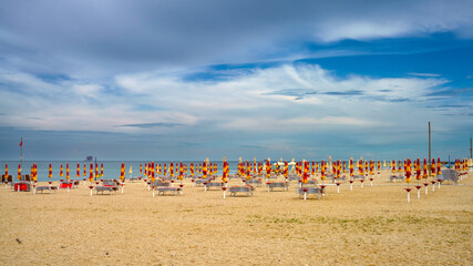 Beach of Civitanova Marche at springtime