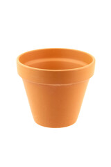 Ceramic flower pot isolated on white