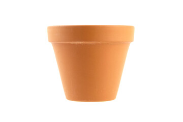 Ceramic flower pot isolated on white