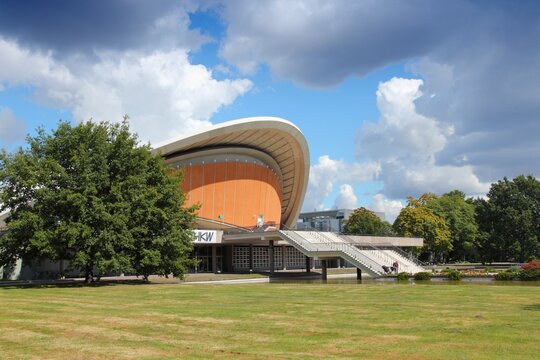 BERLIN, GERMANY - AUGUST 27, 2014: House of the World's Cultures (HKW) in Berlin. The modern contemporary arts centre was constructed in 1956-57.