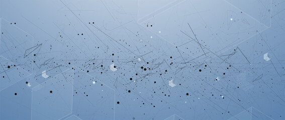 Neural network concept. Connected cells with links. High technology process. Abstract background