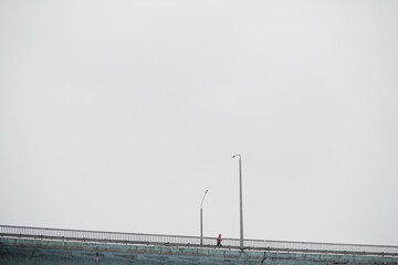 A lamppost by the road.