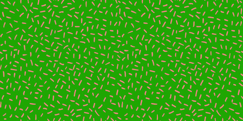 Hand drawn ink pattern and texture seamless pattern. Expressive seamless abstract vector background in green.