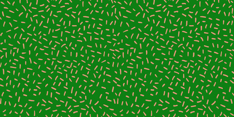 Fototapeta premium Hand drawn ink pattern and texture seamless pattern. Expressive seamless abstract vector background in green.