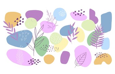 Bright pattern for kids wallpaper. Illustration with spots and dots