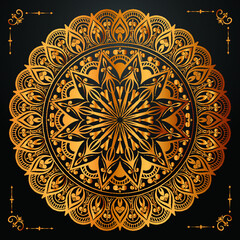  Luxury background with mandala and pattern gold for wedding invitation