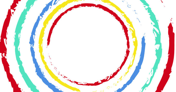 Image of national mentoring month text over colourful shapes on white background