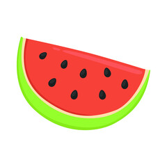 Watermelon Sign Emoji Icon Illustration. Summer Fruit Vector Symbol Emoticon Design Clip Art Sign Comic Style.