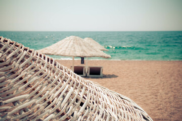 Beautiful beach view in the summer