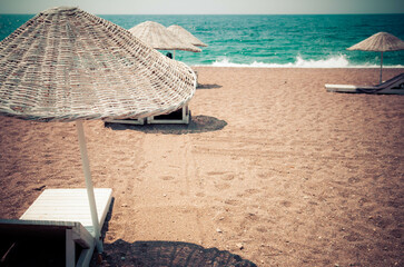 Beautiful beach view in the summer