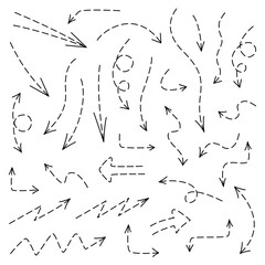 Arrows collection set. Vector black elements 