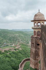 views from the tower of fort jaipur india