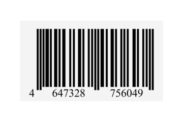 Sample barcode on white background. Vector illustration.