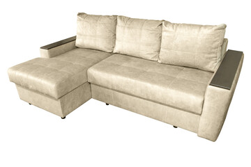 Fototapeta premium modern comfortable sofa on a white background isolate