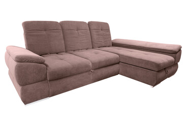 modern comfortable sofa on a white background isolate