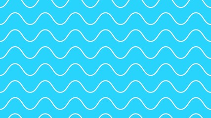 seamless pattern with waves isolated on blue