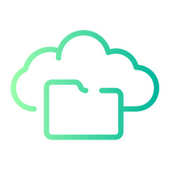 cloud storage gradient icon