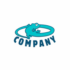 Illustration Chameleon Logo Design Vector