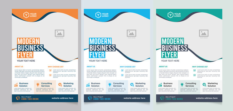 Modern business poster professional brochure minimal a4 flyer template