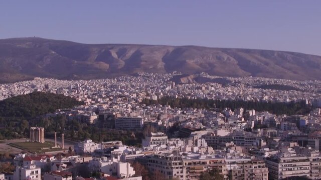 View of Athens from the Acropolis, Athens, Greece.