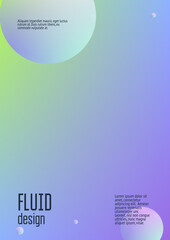 Fluid poster with round shapes.