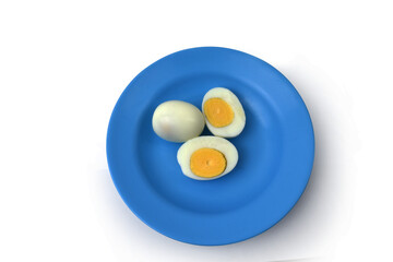 fried eggs on a white background