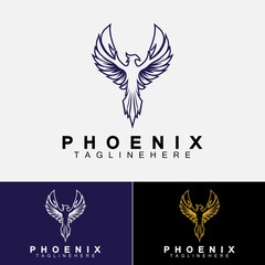 Obraz premium Phoenix logo Vector Illustration Design Template