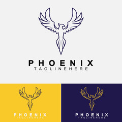 Obraz premium Phoenix logo Vector Illustration Design Template
