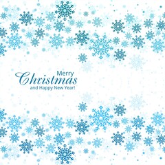 beautiful christmas snowflake card background vector