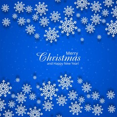 Fototapeta na wymiar Snowflake card merry christmas celebration background